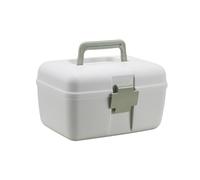 VUIUYOIES Caja de almacenamiento de plástico respetuosa con el medio, clasificación de medicamentos, caja de medicina ABS, kit médico, caja de herramientas 3. Portátil, Verde Nórdico