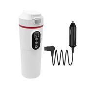 VUIUYOIES Calentador de agua eléctrico portátil para coche, de 12 V y 24 V, con capacidad 500 ml, ideal para viajes camping y conducción autónoma, en acero inoxidable 304.