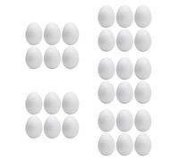 VUIUYOIES Huevos de Espuma Hechos a Mano para Pintar, para Primavera, Pascua, Halloween, Fiestas, proyectos Escolares y diversión Creativa, 30 Piezas, 6.7 x 4.7 cm
