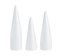 VUIUYOIES Moldes de poliestireno para Manualidades, Paquete de 16 Conos Espuma para Manualidades y proyectos Bricolaje, gnomos Hechos a Mano, Decoraciones navideñas, moldes poliestireno para