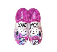 VULCA-BICHA ® H-300 1372 - Chinela Perritos 'Love You' Grenoble | Color: Perla - Frambuesa | Talla: 40 EU