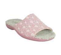 VULCA-BICHA S.L. VulcaBicha 926 - Zapatillas De Estar Por Casa Mujer De Verano Rosas Con Rizo Y Bordados De Corazones Rosa 37