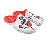 VULCA-BICHA S.L. - Zapatillas de casa Divertidas. Tejido Suave y cálido. 564843 Sintético Mujer Color: Perla/Rojo Talla: 37