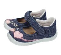 VULCA-BICHA Z-16 Merceditas para niñas de Lona con Cierre de Cinta Textil Adhesiva, Plantilla Extraible de fácil Limpieza, Lonas de Verano NIÑA Merceditas Marino 24