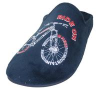 Vulcabicha 2810 - Zapatillas De Estar por Casa Hombre Chico Bicicleta Y Nombres De Las Partes De La Bicicleta - 44, Azul Marino
