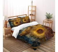 VulcanTrade Flor de Dragon_4 3D Impreso Respirable Funda Nórdica 3 Piezas Función de Relleno de Microfibra 2 Almohadas Cremallera Doble Cierre (200 x 200 cm) para Adultos, Mujeres Y Niños