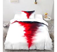 VulcanTrade Humo del dragón Impresión 3D Respirable Edredón De Plumón 2 Piezas Microfibra Suave Y Moderna Almohadas Cierre con Cremallera Single（135x200cm） para Adultos, Mujeres Y Niños