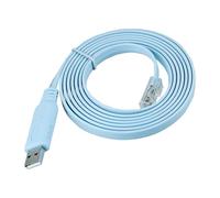 Vulcyxa Cable de Consola, Console Cable USB a RJ-45 1.8m para Routers, Switches y Firewalls, Compatible con Windows, Mac OS, Linux, Cables de Conexión para Configuración (Azul)