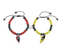 Vulevirtue 2 Piezas Pulseras A Juego,Pulsera de la Mejor Amistad Pulsera de Cuentas para Parejas Natural Stone Bead Bracelet Cadena de Mano Trenzada a Mano Pulsera Giratoria Magnetic Couple Bracelet