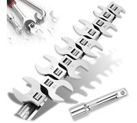 Vulevirtue Juego de Llaves MéTricas de 10 Piezas,Juego de Llaves Combinadas de Boca y Estrella,Llaves de Pata de Gallo,Juego de Llaves de Cabeza de Gallo de 10 a 19 mm,para Reparación de AutomóViles