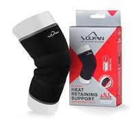 Vulkan Rodillera clásica de neopreno, proporciona compresión ligera, ajuste cómodo, proporciona beneficios terapéuticos, negro, mediano, 3 mm