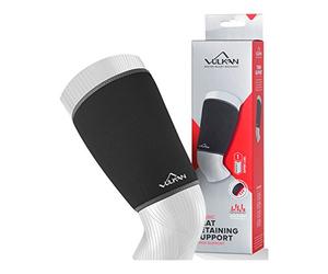 VULKAN Soporte clásico de muslo, pequeño, soporte de muslo para estabilidad muscular, manga de compresión de muslo para lesiones y tensiones isquiotibiales, soporte de muslo de neopreno para atletas,