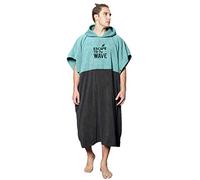 Vulken Toalla de Playa Gruesa con Capucha, Color Verde Azulado, Extra Grande, Poncho de Surf para Hombre para Cambiar fácilmente en público, Toalla de Microfibra de Secado rápido para la Playa,
