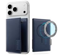 VULKIT Cartera de Cuero para MagSafe con 2 Anillos Magnéticos Adaptables, Billetera para Teléfono con Bloqueo RFID y 4 Ranuras para Tarjetas, Compatible con iPhone, Samsung Galaxy y Otros Smartphones