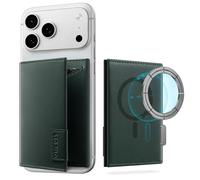 VULKIT Cartera de Cuero para MagSafe con 2 Anillos Magnéticos Adaptables, Billetera para Teléfono con Bloqueo RFID y 4 Ranuras para Tarjetas, Compatible con iPhone, Samsung Galaxy y Otros Smartphones