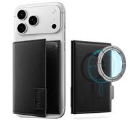 VULKIT Cartera de Cuero para MagSafe con 2 Anillos Magnéticos Adaptables, Billetera para Teléfono con Bloqueo RFID y 4 Ranuras para Tarjetas, Compatible con iPhone, Samsung Galaxy y Otros Smartphones