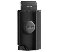VULKIT Cartera Hombre con Funda Airtag 360°, Bloqueo RFID, Ventana ID + Compartimento Monedas, Dispensador Pop-Up Tarjetas, Cierre Magnético (Incluye Caja Regalo) - Negro
