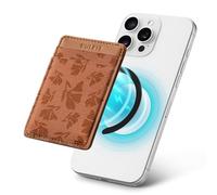 VULKIT Cartera Magnéticos con Dos Anillos Magnéticos Adaptables, Dos Ranuras Elásticas y Tarjetero con Bloqueo RFID para iPhone, Samsung Galaxy y Otros Smartphones