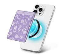 VULKIT Cartera Magnéticos con Dos Anillos Magnéticos Adaptables, Dos Ranuras Elásticas y Tarjetero con Bloqueo RFID para iPhone, Samsung Galaxy y Otros Smartphones