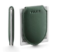 VULKIT Clip de Dinero Magnético Delgado de Cuero Genuino Portatarjetas de Crédito Portabilletes, Imán Fuerte Sujeta 20 x Billetes Doblados