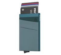 VULKIT Tarjetero Hombre o Mujer con Bolsillo Billetes Porta Tarjetas Pop Up Tarjeteros RFID Bloqueo Pequeño Funda Tarjeta Credito Metalico, Verde Esmeralda