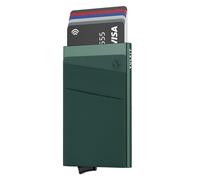 VULKIT Tarjetero Hombre o Mujer con Bolsillo Billetes Porta Tarjetas Pop Up Tarjeteros RFID Bloqueo Pequeño Funda Tarjeta Credito Metalico, Verde Oliva