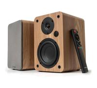 VULKKANO A4 ARC Altavoces Autoamplificados con Woofer de 4", Bluetooth 5.0, HDMI ARC, Optica, RCA, USB, con Salida Subwoofer, Monitores de Estudio con Diseño Elegante, Color Marron