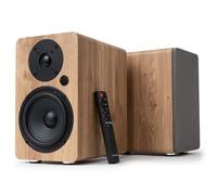 VULKKANO A5 ARC MKII Altavoces Autoamplificados con Woofer de 5.25", Bluetooth 5.0, HDMI ARC, Optica, RCA, USB, con Salida Subwoofer, Altavoces para la TV con Diseño Elegante, Color Marron