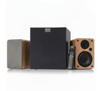 VULKKANO Pack Hi-Fi: Altavoces Activos A4 ARC con Bluetooth 5.0, HDMI ARC, Óptica, RCA, USB y Salida Subwoofer + Subwoofer Activo SUB10 de 10", Frecuencia de 40Hz-200Hz,Alta Fidelidad,Diseño Elegante