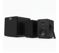 VULKKANO Pack Hi-Fi: Altavoces Activos A4 ARC con Bluetooth 5.0, HDMI ARC, RCA, USB y Subwoofer + Subwoofer Activo SUB8 de 8" con 80W RMS, Frecuencia de 40 Hz - 250 Hz, Diseño Elegant.