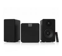 VULKKANO Pack Hi-Fi: Altavoces Activos A6 ARC con Woofer de 6.5", Bluetooth 5.0, HDMI ARC, RCA, USB, Salida Subwoofer + Subwoofer Activo SUB8 de 8",80W RMS, Frecuencia 40 Hz - 250 Hz,Diseño Elegante.