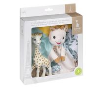 Vulli - Estuche Sophie La Jirafa y su Doudou - Juguete de bebé 0 Meses+ - Caucho natural y textiles Sensoriales - Doudou con enganche Chupete - Idea de regalo para nacimiento - Colección Había una vez