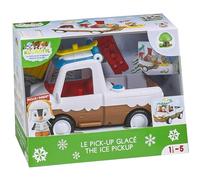 Vulli Klorofil - Le Pick up Glaced - Juguete Infantil - Cofre corredizo y Trineo expulsado - Cabaña con Capacidad para 4 Personajes - Universo Klorofil - Tema de Las montañas Nevadas