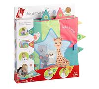 Vulli Libro de Tela Sensitive 6 Páginas Bebé A Partir de 3 Meses | Estimula la vista el tacto y el oído de forma lúdica y progresiva | juguete educativo para niños | idea de regalo niña y niño