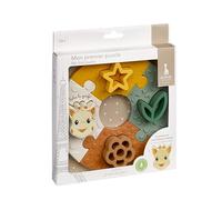 Vulli - Sophie La Jirafa - Mi primer rompecabezas de bebé de 10 meses+ con 4 piezas de goma natural - Juguete de despertar Sensorial y de dentición - Desarrolla Motricidad y coordinación - Idea de