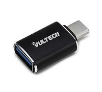 VulTech ADP-02P - Adaptador USB 3.0 a Tipo C para MacBook Pro, Samsung y Huawei, Color Negro