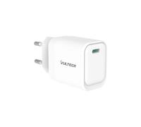 VulTech CC33-1C Cargador Universal Smartphone Tablet 33W GAN USB-C/Tipo-C PD3.0 QC3.0 PPS Blanco - tamaño Compacto