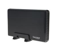 VulTech GS-35U3 Rev. 2.1 - Caja externa 3.5" para HDD SATA USB 3.0, carcasa de aluminio negro, Plug & Play, SuperSpeed 5 Gbps, compatible con disco duro de hasta 14 TB, para PC Windows, Mac y Linux