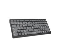 VulTech KEY-601WBT - Teclado inalámbrico/Bluetooth Recargable 80h Teclas de Tijera silenciosas diseño Italiano QWERTY ultraslim, 12 Medios de comunicación protección líquida PC/Mac/Linux Smartphone