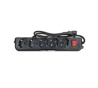 Vultech MU-UPS01 5 - Base múltiple de 5 enchufes para conector IEC14, con botón ON/OFF.