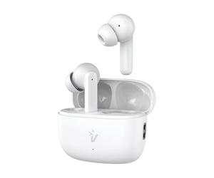 VulTech Pop EP-40WH - Auriculares True Wireless Estéreo In-Ear Bluetooth 5.3 TWS, USB Type-C, Controles táctiles, Impermeables IPX5 con micrófono para Smartphone Samsung iPhone Xiaomi Huawei Blanco