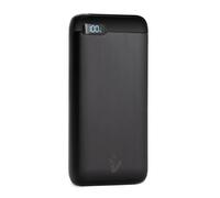 Vultech Power Bank VPB-P20BK 20000mAh USB-A/Type-C Carga rápida Quick Charge 3.0 y Power Delivery 20W batería portátil, 3 Puertos de Carga, LCD con Porcentaje Residual para iPhone, Samsung, Xiaomi