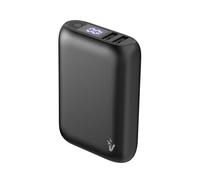 VulTech Power Bank VPB-WP10BK de 10000 mAh 3,7 V 37 WH 2 x USB-A + Type-C powerbank Cargador portátil Ligero rápido 3 Puertos de Carga, LCD con Porcentaje de Capacidad restante para iPhone Samsung