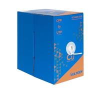 Vultech SC14501-305 - Madeja Lan Cat 5E UTP 305 metros 23AWG CU CPR PASS Vaina LSZH Bobina de red Ethernet CAT. 5E UTP PURO COBRE ideal para sistemas de red de alta velocidad de 10/100/1000 Mbps