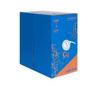 VulTech SC14601-305 Bobina Matassa Lan Categoría 6 UTP 305 metros 23 AWG CU CPR PASS LSZH Red de Cable Ethernet Sistema de Alta Velocidad 1 Gbps Cat6 100 ohmios, RAM pura 10/100/1000Mbps