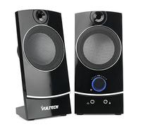 Vultech SP-330 3W Negro altavoz - Altavoces (De 2 vías, Alámbrico, 3,5 mm, 3 W, 160 - 20000 Hz, Negro)