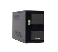 VulTech UPS650VA-LFP-NAS - Fuente de alimentación ininterrumpida (UPS NAS de escritorio para Synology/QNAP/Disco duro de red, 650VA 350W Litio, Línea Interactiva, 2 x Schuko + Puerto USB, Monitoreo