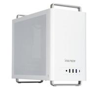 VulTech VCO-M1059-B - Caja PC Micro-ATX compacta de Acero SPCC, Type-C, USB 3.0, Ventilador de 80 mm Incluido, sin Fuente de alimentación, Blanco