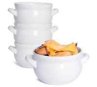 Vumdua Paquete de 4 cuencos de sopa con asas, cuencos de sopa de cebolla francesa de 16 onzas, cuencos de cerámica para servir sopa, cuencos aptos para horno para chile, guiso de ternera, cereales,