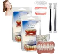 Vumela - Kit de alineamiento de prótesis suave, kit de alineador de prótesis suave, kit de revestimiento de prótesis dental, kit de revestimiento de silicona para dentaduras postizas suaves a presión